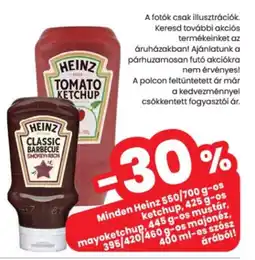 Spar Heinz ketchup, mustár, majonéz, szósz ajánlat