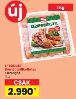 Spar S-BUDGET Berner grillkolbász ajánlat