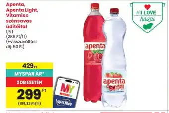 Spar Apenta, Apenta Light, Vitamixx szénsavas üdítőital ajánlat