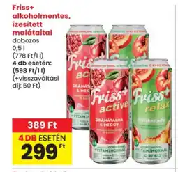 Spar Friss+ alkoholmentes ízesített malátaital ajánlat
