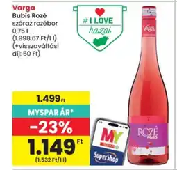 Spar Varga Bubis Rozé ajánlat