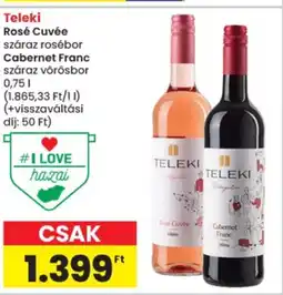Spar Teleki Rosé Cuvée, Cabernet Franc ajánlat