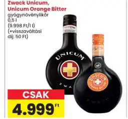 Spar Zwack Unicum, Unicum Orange Bitter ajánlat