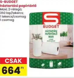 Spar S-BUDGET háztartási papírtörlő ajánlat