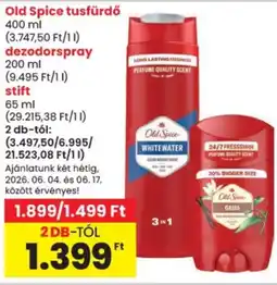 Spar Old Spice tusfürdő, dezodorspray vagy stift ajánlat