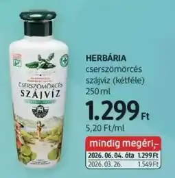 DM HERBÁRIA cserszömörcés szájvíz (kétféle) ajánlat