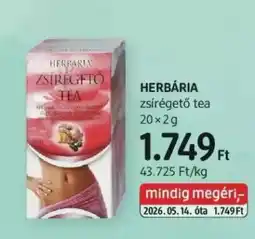 DM HERBÁRIA zsírégető tea ajánlat