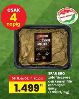 Interspar SPAR BBQ zöldfűszeres csirkemellfilé ajánlat