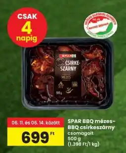 Interspar SPAR BBQ mézes-BBQ csirkeszárny ajánlat
