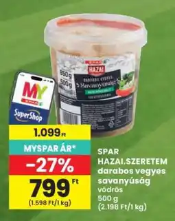 Interspar SPAR HAZAI.SZERETEM darabos vegyes savanyúság vödrös ajánlat