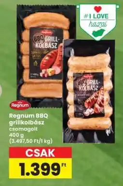 Interspar Regnum BBQ grillkolbász csomagolt ajánlat