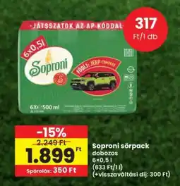 Interspar Soproni sörpack ajánlat