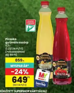 Interspar Piroska Gyümölcsszörp ajánlat