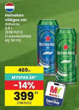 Interspar Heineken világos sör dobozos ajánlat
