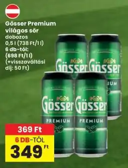 Interspar GÖSSER Prémium világos sör ajánlat