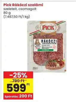 Interspar PICK Rákóczi szalámi ajánlat