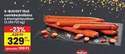 Interspar S-Budget főző cserkészkolbász ajánlat
