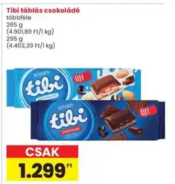 Interspar TIBI Táblás csokoládé ajánlat
