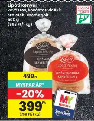 Interspar Lipóti kenyér ajánlat