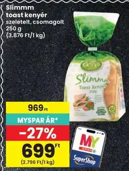 Interspar Slimmm toast kenyér ajánlat