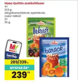 Interspar Haas Quittin zselésítőszert ajánlat