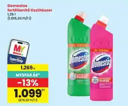 Interspar Domestos fertőtlenítő tisztítószer ajánlat