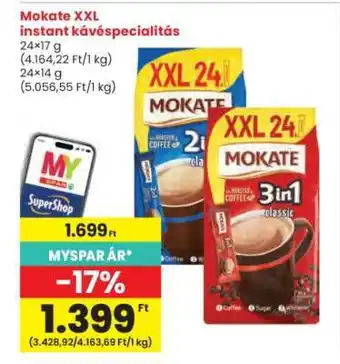 Interspar Mokate XXL instant kávéspecialitás ajánlat