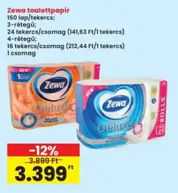 Interspar Zewa toalettpapír ajánlat
