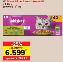 Interspar Whiskas 40 pack macskaeledel ajánlat