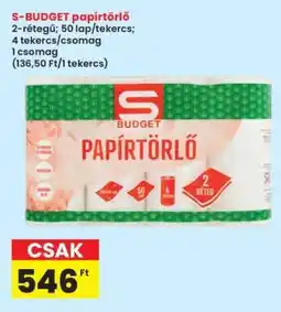 Interspar S-BUDGET papírtörlő ajánlat