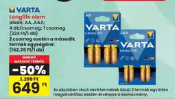 Interspar Varta Longlife elem ajánlat