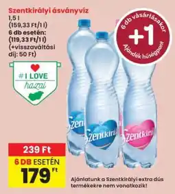 Interspar SZENTKIRÁLYI Ásványvíz ajánlat