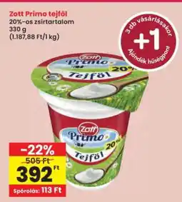 Interspar Zott Primo Tejföl ajánlat