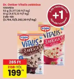 Interspar DR OETKER Vitalis zabkása ajánlat