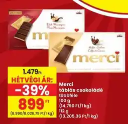 Interspar Merci táblás csokoládé többféle ajánlat