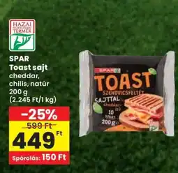 Spar SPAR toast sajt ajánlat