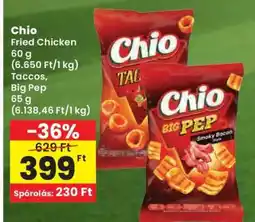 Spar Chio Fried Chicken 60g / Taccos, Big Pep 65g ajánlat