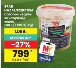 Spar SPAR HAZAI.SZERETEM darabos vegyes savanyúság vödrös ajánlat