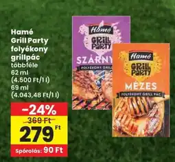 Spar Hamé Grill Party folyékony grillpác ajánlat