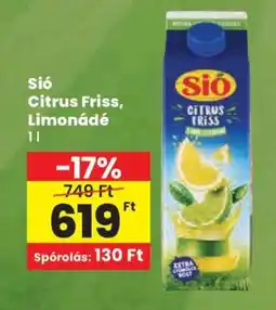 Spar Sió Citrus Friss, Limonádé ajánlat