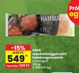 Spar SPAR szezámmaggal szórt hamburgerzsemle ajánlat