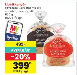 Spar Lipóti kenyér ajánlat
