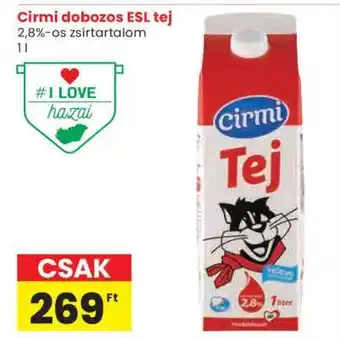 Spar Cirmi dobozos ESL tej ajánlat