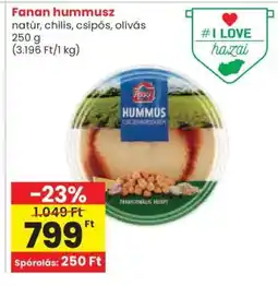 Spar Fanan hummusz ajánlat