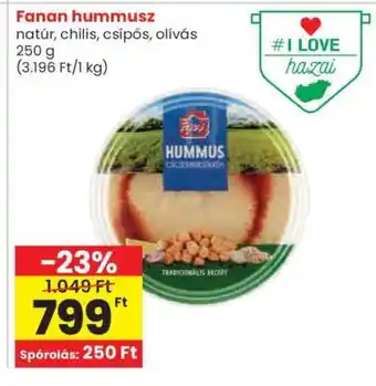 Spar Fanan hummusz ajánlat