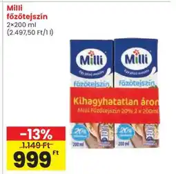 Spar MILLI Főzőtejszín ajánlat