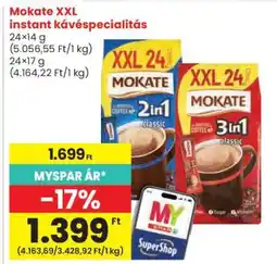 Spar Mokate XXL instant kávéspecialitás ajánlat