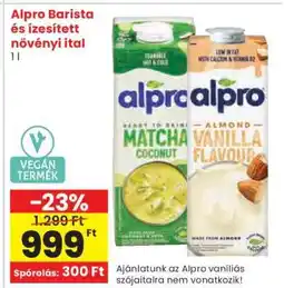 Spar Alpro Barista és ízesített növényi ital ajánlat