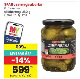Spar SPAR csemegeuborka ajánlat
