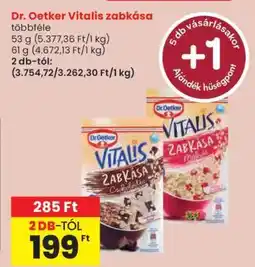 Spar DR OETKER Vitalis zabkása ajánlat